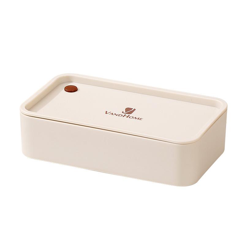 MeyJig Two-Layer Lunch Box with Tableware Microwave Bento Box Suit for Kid Adult Food Container