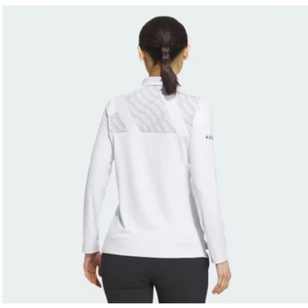 Adidas Golf 23fw Women Women Aerolady Long Sleeve Polo Shirt Hy0919 White