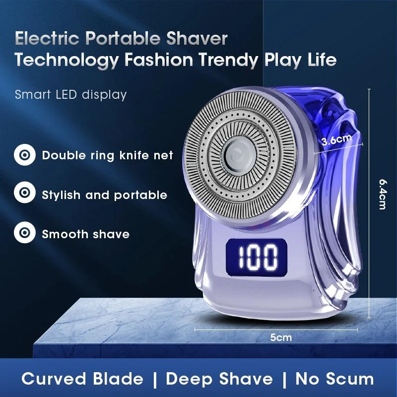 Portable USB Charging Shaver for Men Mini Pocket Razor Waterproof Dry Wet Beard Shave Travel Onboard Car Shaver