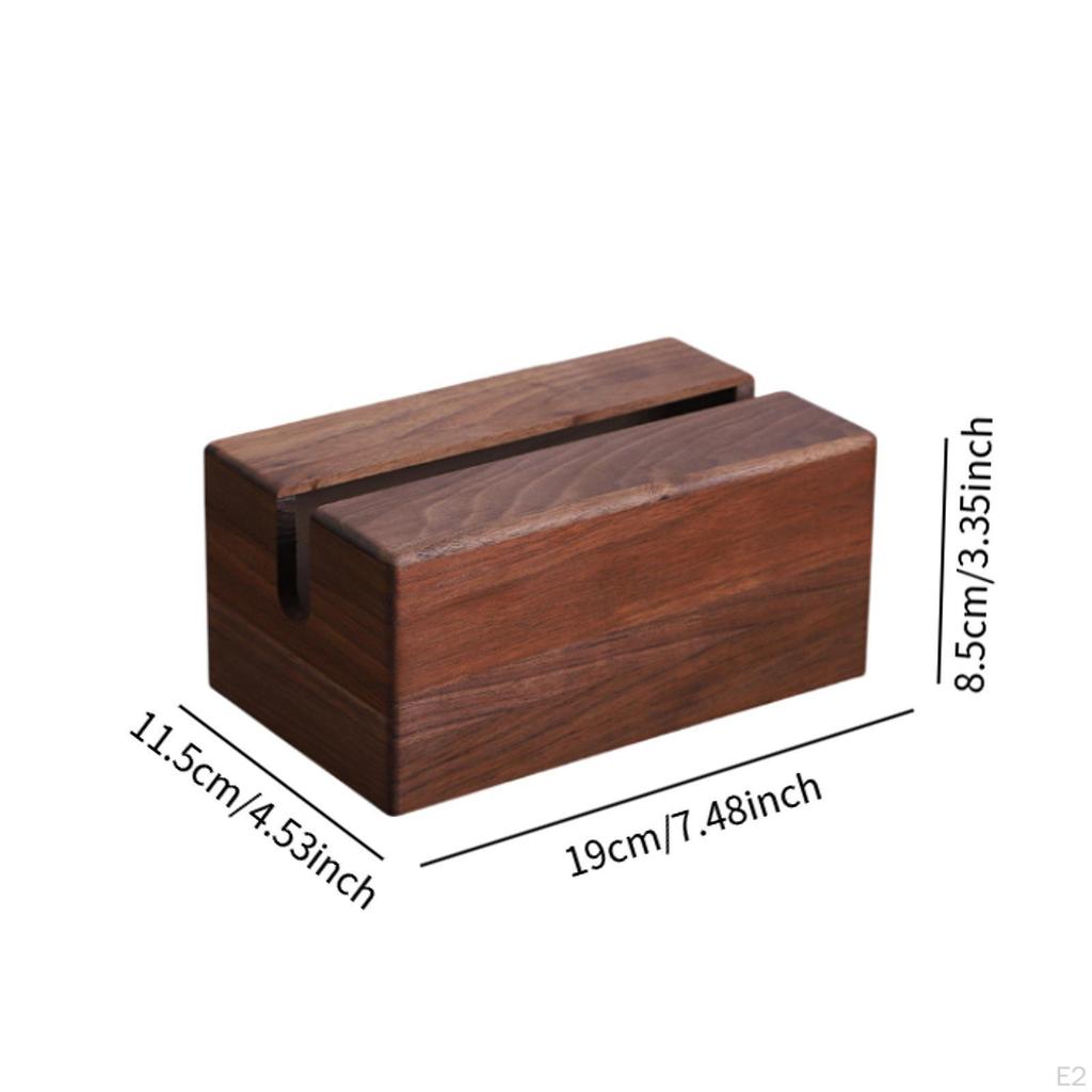 Facial Tissue Case Napkin Dispenser Wooden Ornament Paper Storage Box Holder