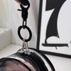 New Round Black PVC Transparent Cosmetic Bags Jewelry Organizer Portable Data Cable Earphone Coin Charger Storage Pouches