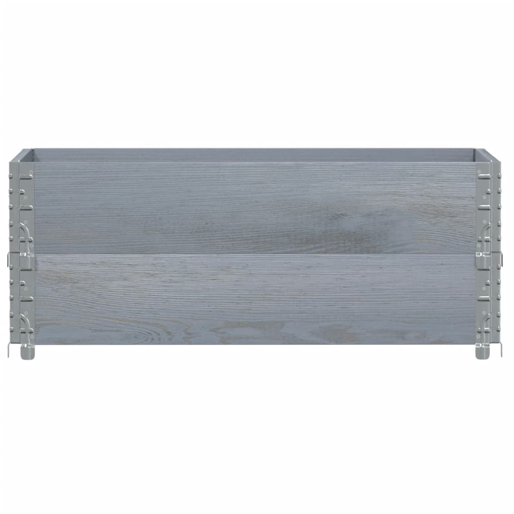 Vidaxl Donica Ogrodowa, Szara, 100X50 Cm, Lite Drewno Sosnowe