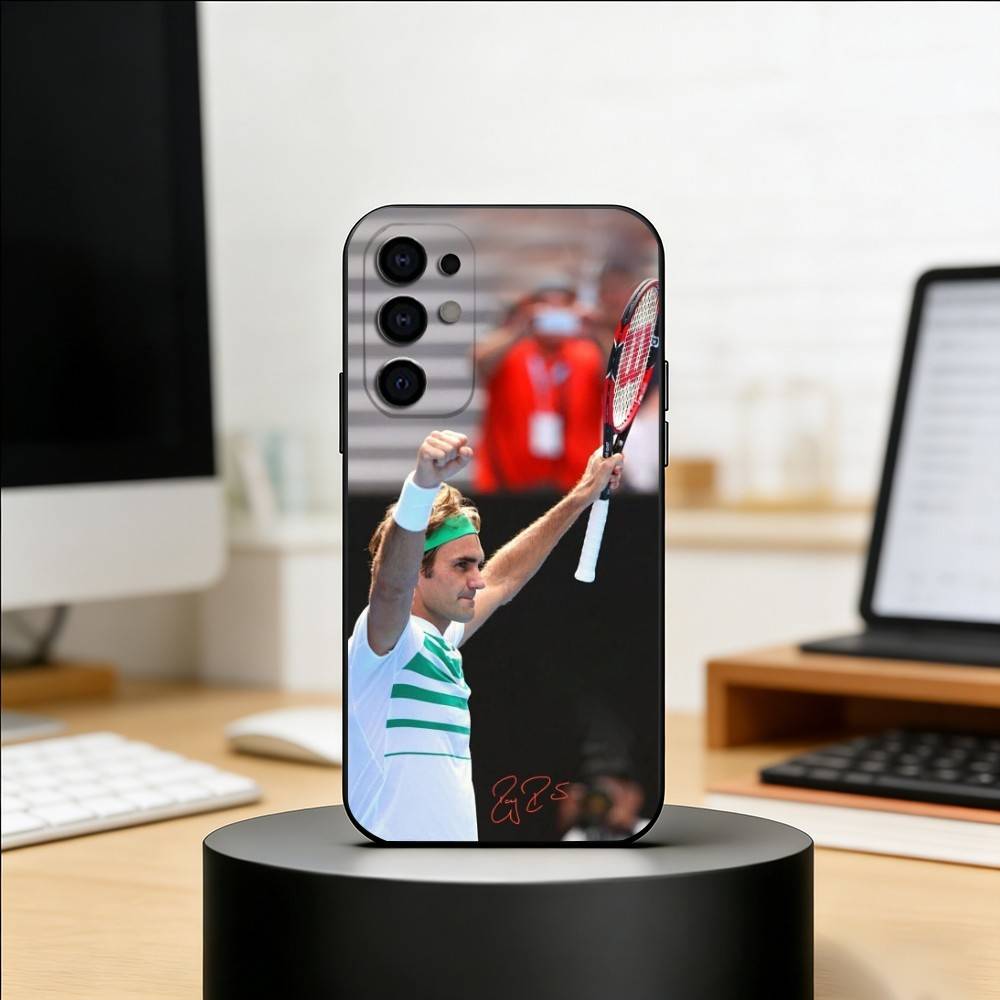 R-Tennis-Roger Federer Handyhülle Für Samsung S25,S24,S21,S22,S23,S30,Ultra,S20,Plus,Fe,Weiche Silikon Schwarze Hülle