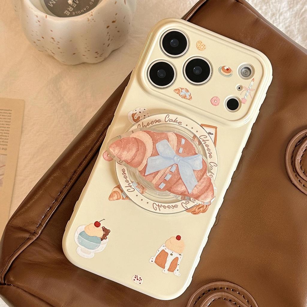 Creative Bread House Stand Phone Case for iPhone 16, iPhone 17, iPhone 17 Pro Max