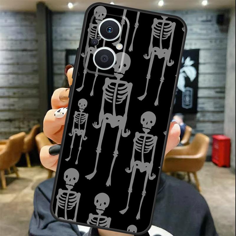 Psychedelische Skelett-Hülle für OPPO Reno 8T 7 8 10 11 12 13 Pro 13F 12F OPPO Find X8 Pro X6 X3 X5 Lite Hülle Coque