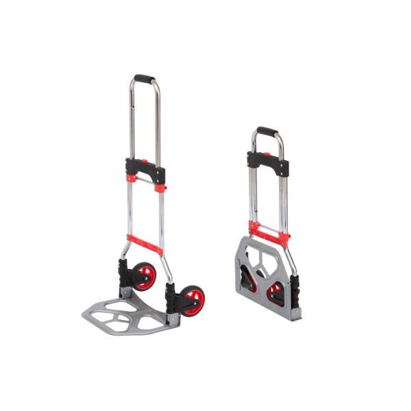Hand-Pulled Folding Cart: Portable Luggage, Shopping & Cargo Hauler, Sturdy & Compact, Thickened for Heavy Loads.