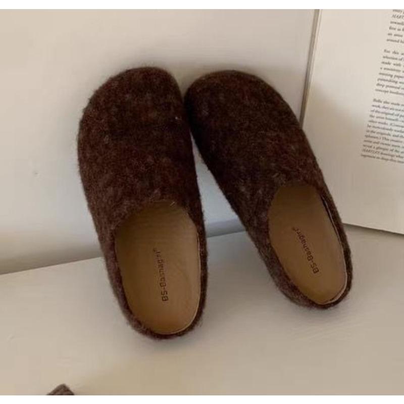 Fashion Winter 2026 Fashion Women's Shoes Comfortable Plush Velvet Warm Slippers Home Non-slip Lightweight Soft-soled Indoor slippers