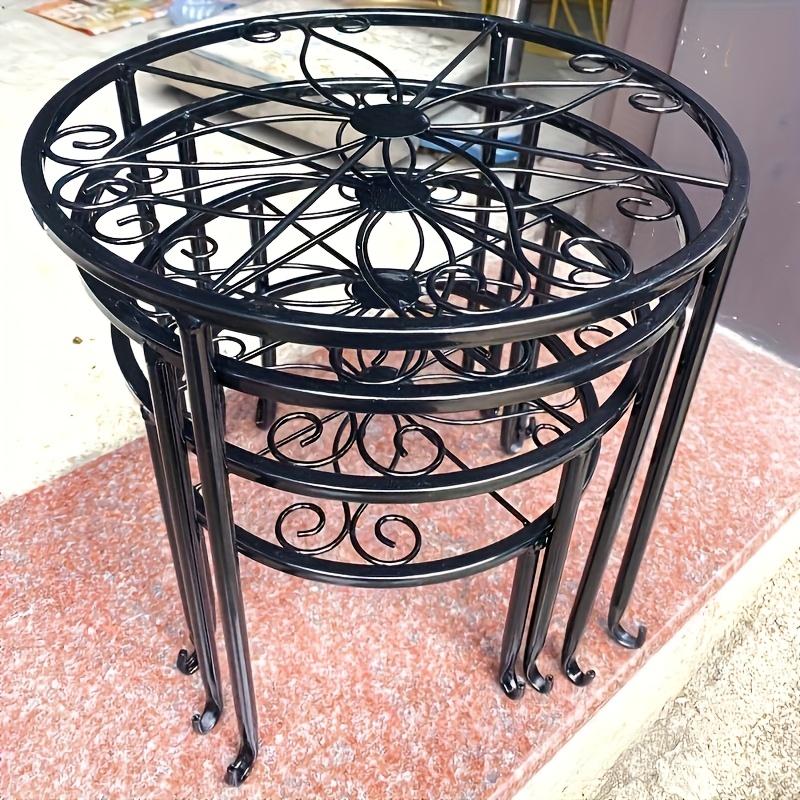 Heavy-Duty Rust-Resistant Metal Plant Stand - Suitable for All Seasons, Perfect for Indoor/Outdoor Garden Pots and Plants