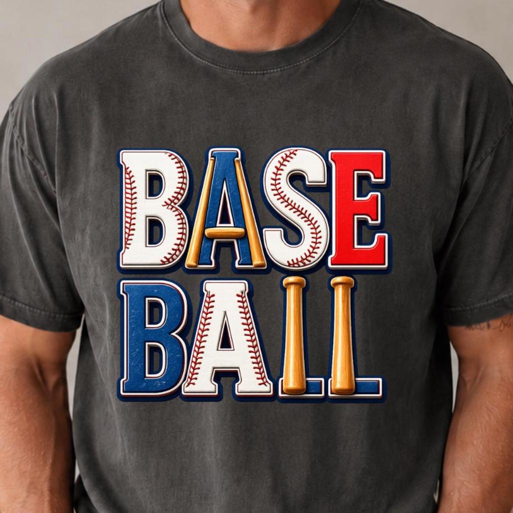 Baseball Shirt, Retro Baseball T-Shirt, Baseball Fan Tee, Game Day Baseball Shirt, Baseball Lover Gift, Bat and Ball Tee