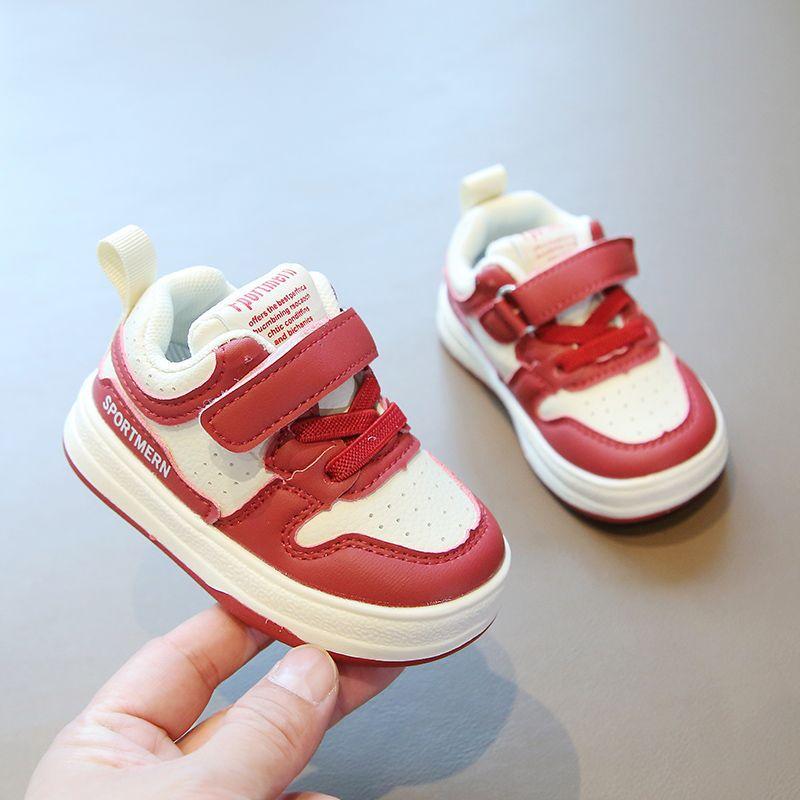 

Soft Soled Boy s Sports Shoes Spring New Children s Casual Shoe Anti Slip Girls Sneakers Shoes Fashion Baby Walking Shoe 15insole11.5cm красный