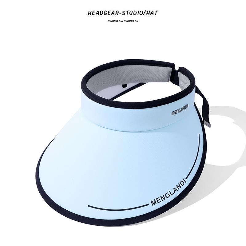 New Sunscreen Hat Summer UV Protection Large Brim Sun Hat Headband Empty Top Hat Sun Hat Face Cover Versatile
