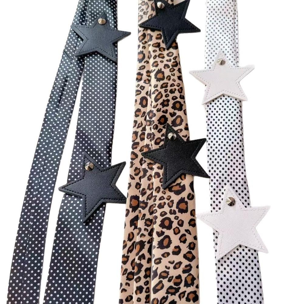 Spicy Girl Leopard Print Scarf Star Scarf Hairband Retro Polka Dot Waist Belt  Daily Wear