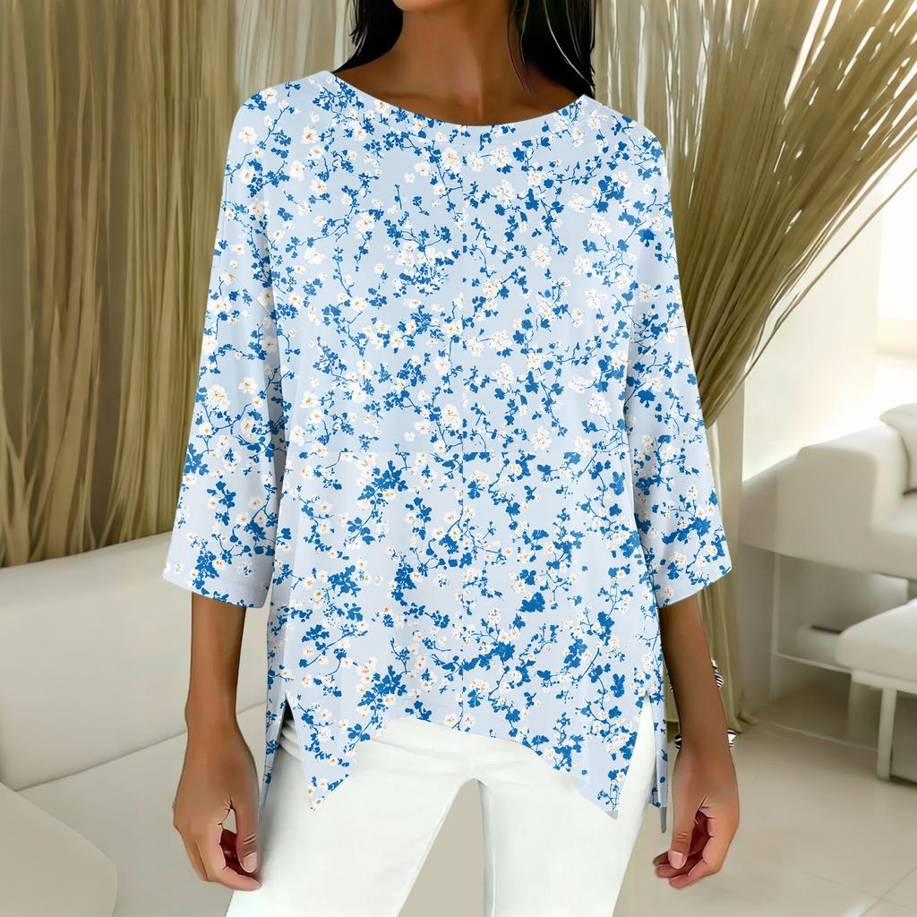 Women's 3/4 Sleeve Shirts Graphic Tees Shirts Casual Basic Tops Pullovers