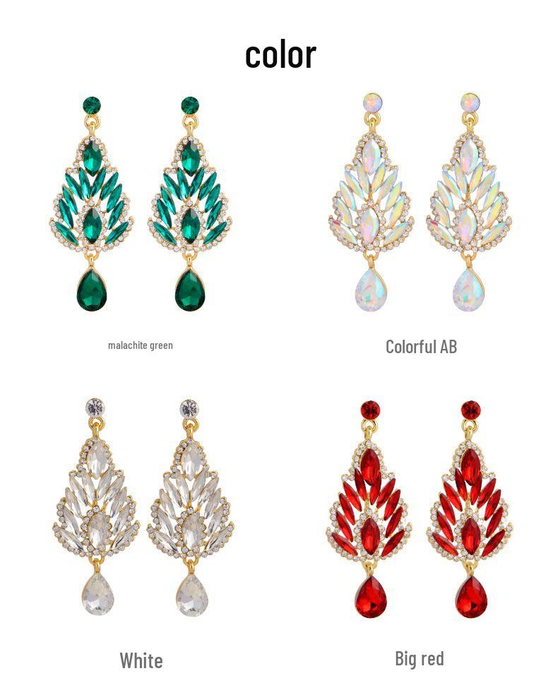 Luxury Rhinestone Bridal & Evening Long Earrings – Shining Crystal Drops for Women