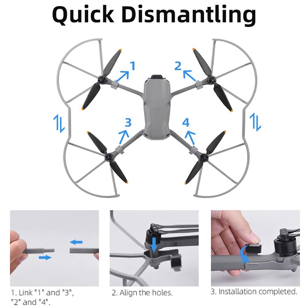 Drone Propeller Guard Drones Blades Flight Safety Propeller Paddle Protection Quick-Release Propeller Guards Compatible For DJI Mavic Air 3 Drone