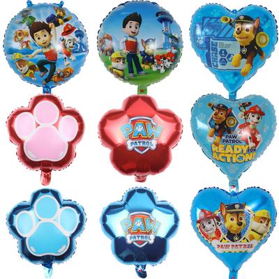 Paw Patrol Dog Paw Cute Cartoon Aluminum Foil Latex Balloons Party Decor Kids Classic Toys Helium Air Inflatable Balls Supplies