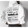 2026 Hooded Sweatshirt Young Unisex Women Car Print Graphic Pullover Loose Fit Daily Wear