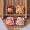 Adorable Cat Pizza DIY Keychain Kit: Includes Handmade Materials, Resin, Patch, Cream Glue, and Accessories for Food Play Simulation.