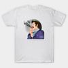 Men Black Print T-shirt Jean Ralphio Saperstein No-Cut Transfer Paper Print Cotton Tshirt
