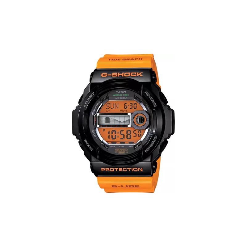 

Casio G-LIDE series 200m waterproof quartz movement resin strap Japanese and Korean watch men s watch orange dial GLX-150-4 оранжевый