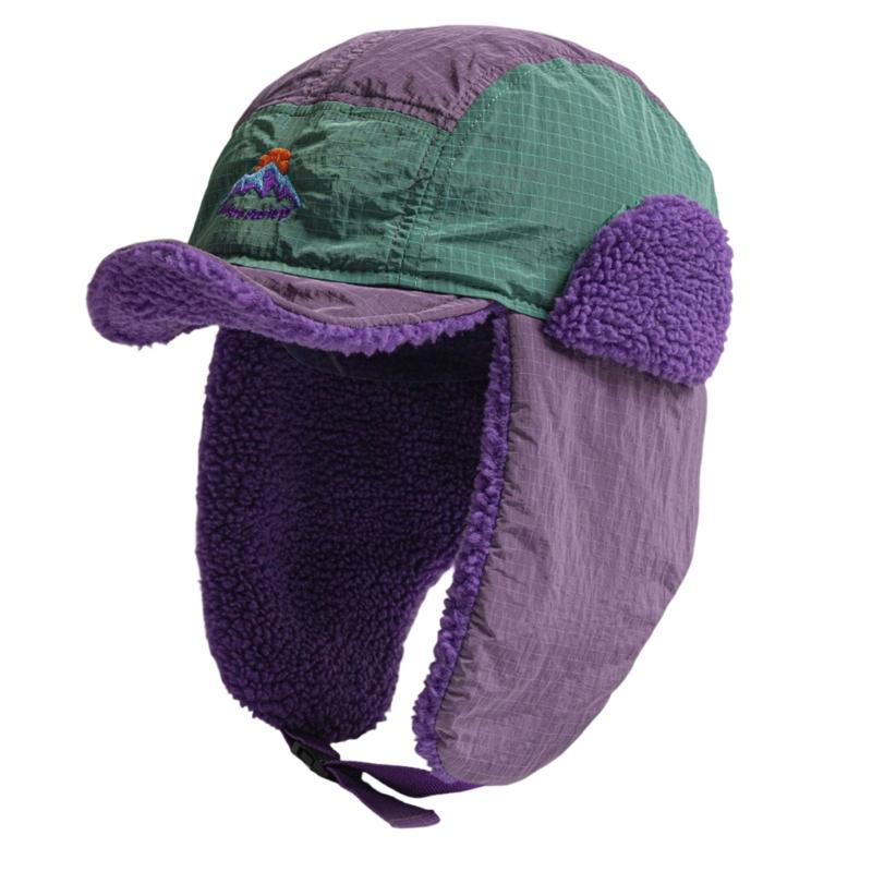 Ветрозащитная шапка-ушанка Утепленная ушанка Теплая шапка Зимний аксессуар для костюма Уличная теплая объемная шапка-ушанка фиолетовый