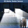 Lumière Solaire LED 500W Haute Luminosité Double Tête Projecteur Étanche Extérieur Mur de Jardin avec Panneau Solaire en Aluminium Pour Jardin