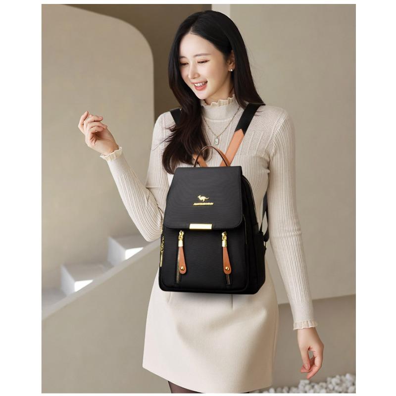 Stylish Versatile Women'S Backpack Multi-pocket Laptop Bag with Top Handle Perfect for School, Travel & Daily Use