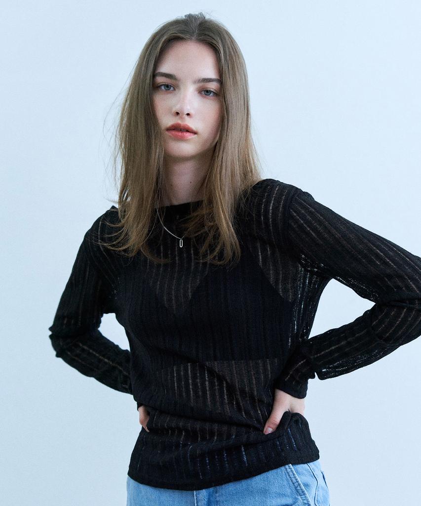 Adowl See-Through Summer Knit - Black