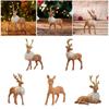 Christmas Reindeer Statue Holiday Decoration Home Decor Xmas Elk Figurine Simulated Deer Sculpture for Winter Tabletop Office