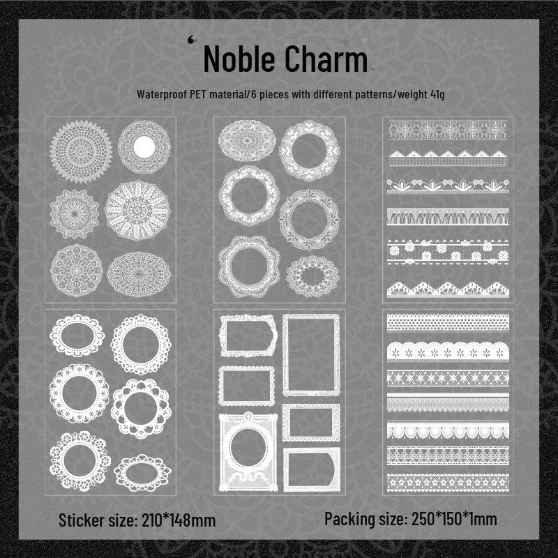 Yuezhen Retro Film Handbook Stickers: Enchanting, Waterproof PET Sticker Pack