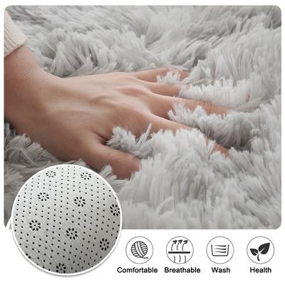 Einfarbiger Plüschteppich Kinderzimmer Weiche Flauschige Matte Wohnzimmer Babyzimmer Kinderzimmer Spielzimmer Dekorierter Bereichsteppich