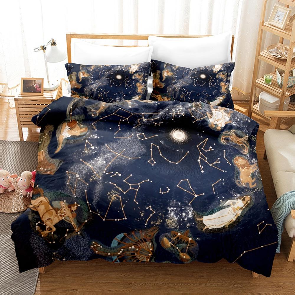 Art Pattern Bedding Sets Comforter Quilt Bed Cover Duvet Cover Pillow Case 2-3 Pieces Sets Kids Adult Size Home Decoration