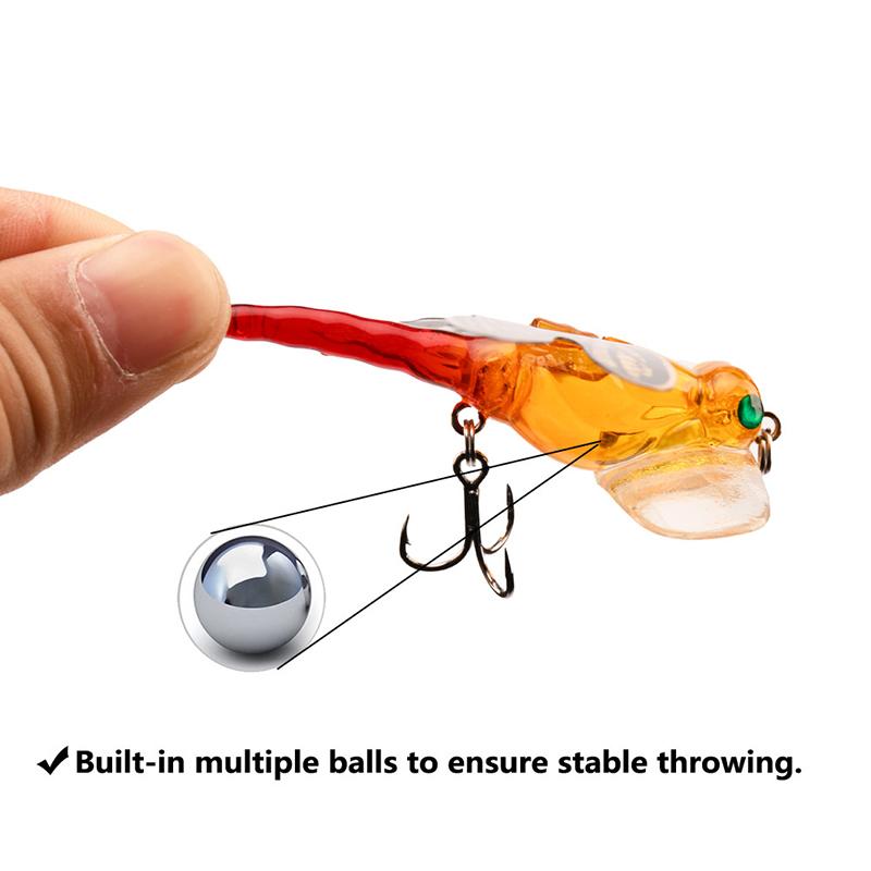 7.5cm/6.2g Dragonfly Imitation Bait Topwater Crawling Insect Lure for Fly Fishing Lifelike Fly Replica