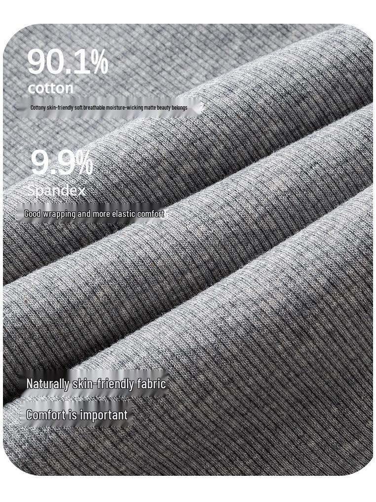 High Waist Warm Fleece-Lined Leggings - Vertical Stripe, Matte, Slimming Cotton for Autumn/Winter