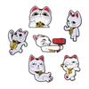 Xiaomi Anime Turbo Granny Cat Collection Enamel Pin Lucky Cat Reading Fierce Cat Holding A Red Hair Dryer Brooch Bag Badge Jewelry Gift