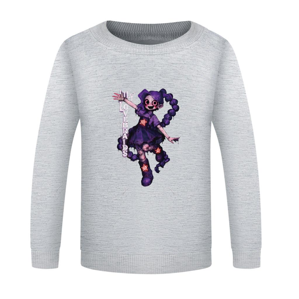 5583 Multi-color Girls Lily Lovebraids Printed Long Sleeves Sweatshirt Top