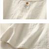Vintage Embroidered Linen Camisole Women Summer Loose Casual Simple Sleeveless Top