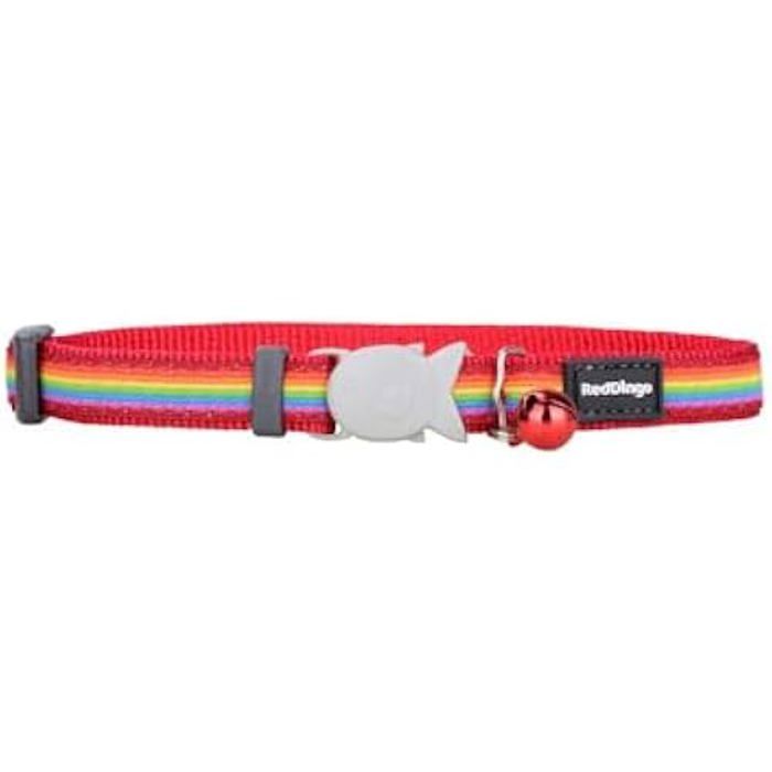 Collier pour Chien - RED DINGO - Style Arc-en-Ciel - 15 x 24-36 cm - Multicolore - Taille Moyenne