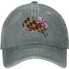 Maryland Chesapeake Bay Blue Crabs Unisex Baseball Cap Cotton Fits Men Women Washed Denim Adjustable Dad Hat