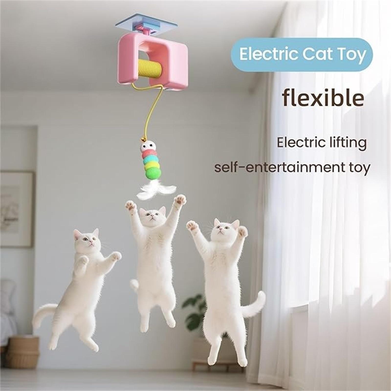 

Интерактивная Автоматическая Игрушка Для Дома S - Электрическая Подвесная Игрушка На Дверь С Плюшевой Гусеницей Из Перьев Для Котят, Веселье и Упражнения, Игрушки Интерактивные one size розовый