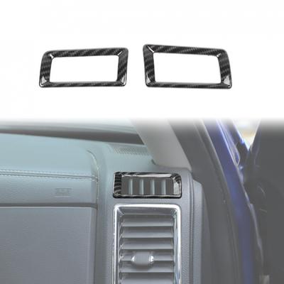 Center Console Air Vent Outlet Trim Ring for Dodge Ram 1500 10-17 Carbon Fiber