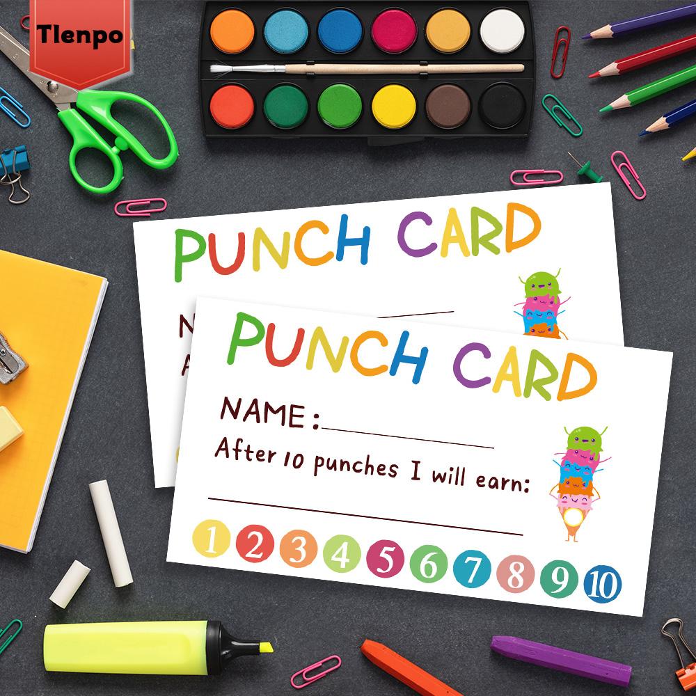 50 entzückende Stempelkarten 'Treue-Prämienkarten', 3,6 x 2 Zoll Lehrer, Verhaltens-Prämienkarten, Kleine Karten, Anreiz-Stempelkarten