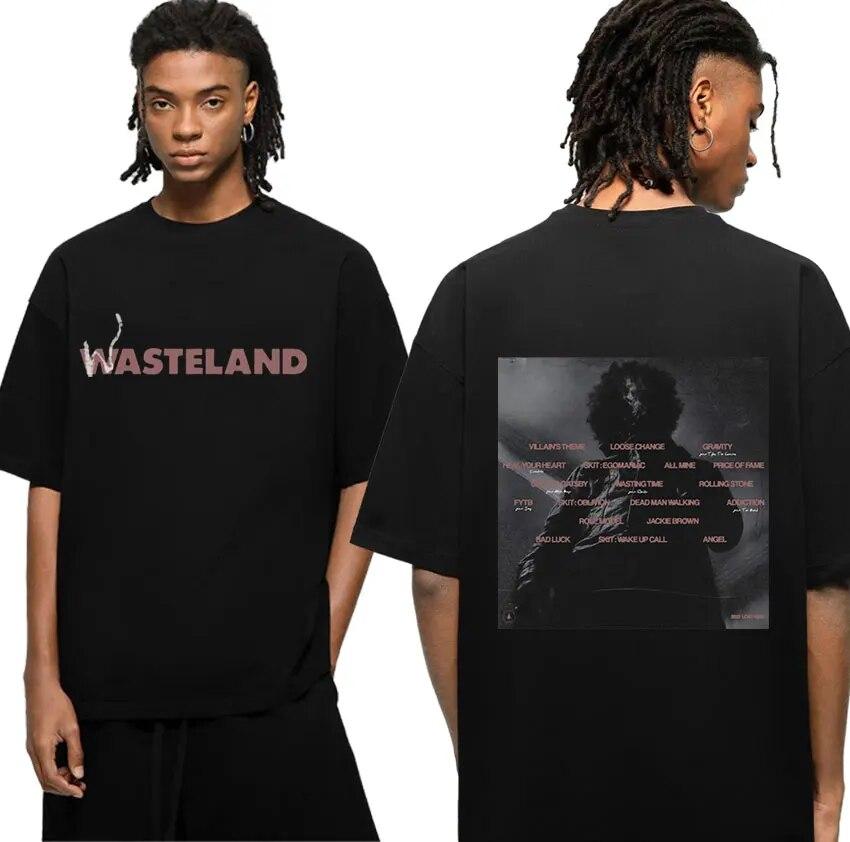 

Футболка с рисунком Brent Faiyaz Wasteland в стиле ретро, ​​трендовые футболки в стиле хип-хоп унисекс, футболка большого размера из 100% хлопка, уличная одежда