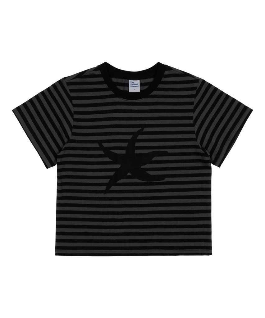 THE COLDEST MOMENT Tcm Starfish Stripe T (Black)