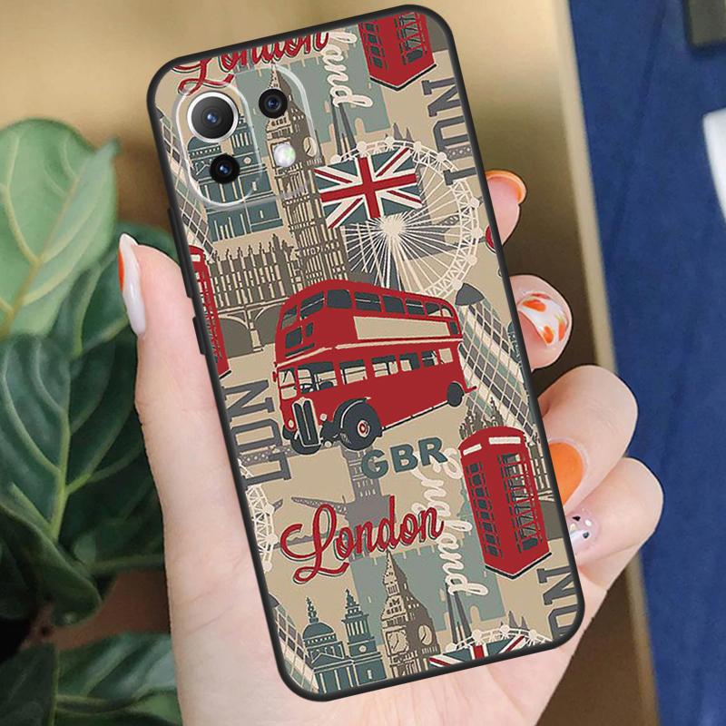 London Red Bus Big Ben Case For Xiaomi 17 Pro Max 14 15 Ultra 13T 14T 15T Pro POCO F8 F7 F5 F6 X5 X6 X7 Pro Coque