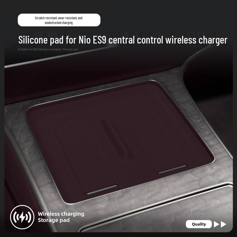 Silicone Anti-slip Pad for NIO ES9 Center Console Wireless Charger – Fits 26 Models