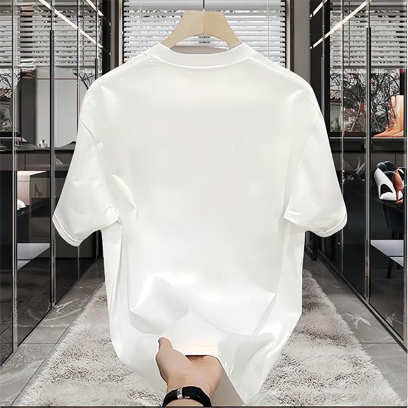 American Heavy Short-Sleeved T-Shirt Men'S Trendy Brand Cotton Loose Round Neck Top Men'S T-Shirt