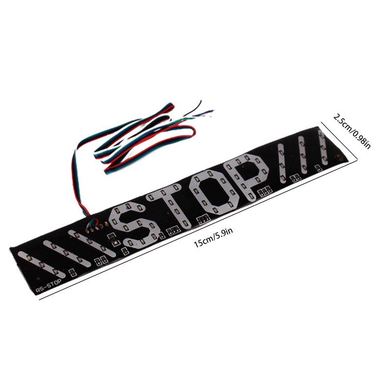 Motorcycle Stop Brake Light Turn Signal Waterproof LED Strip Lights Modification Parts Universal Warning Light Stop Light Panel