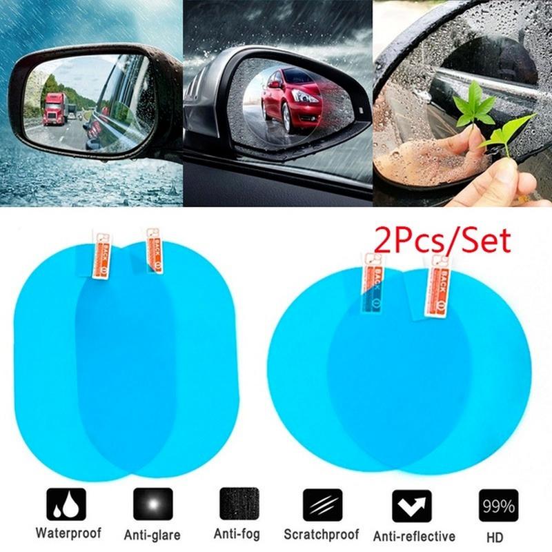 Samolepky na auto zpětná zrcátka Vodotěsná fólie proti zamlžování Dešti odolná fólie kulaté hranaté zrcátko na motocykl Antireflexní fólie univerzální
