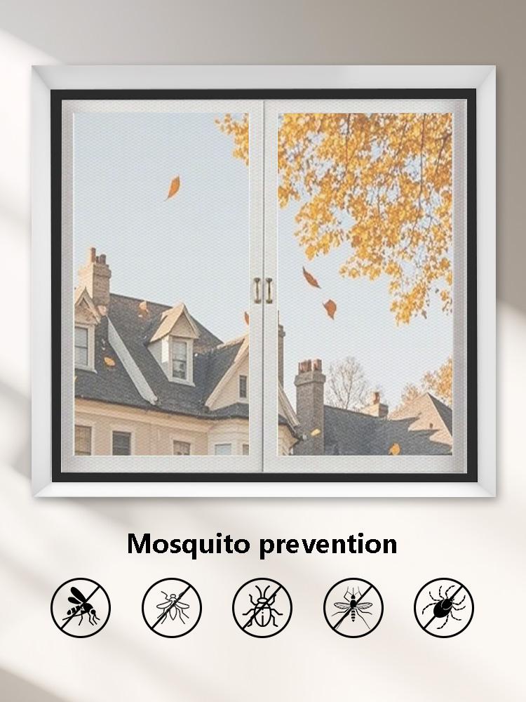 Fenster-Moskitonetz, Insektenschutzgitter, unsichtbares schwarzes Polyesterfasernetz gegen Mücken und Fliegen, geeignet für Tür- und Fenstergitter...